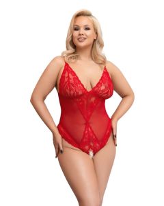 Body Met Open Kruisje - Rood