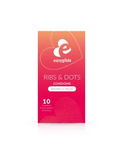 EasyGlide - Ribs and Dots Condooms - 10 stuks