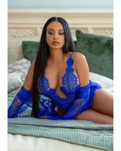 Set Body & Kimono Royal - Blauw