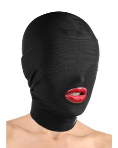 XR Brands - Open Mond Masker Met Gewatteerd Oogmasker - Zwart
