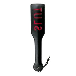Zwarte leren paddle - Slut