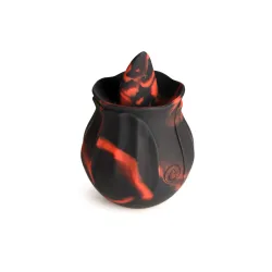 BLOOMGASM - Black Kiss Rimmende Roos Vibrator - Rood/Zwart