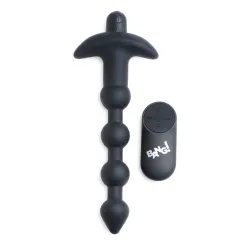 BANG! - 28X Vibrerende Silicone Anaalkralen met Afstandsbediening - Zwart